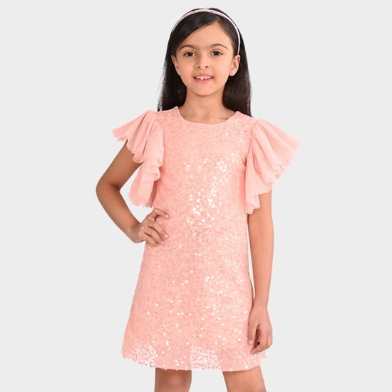 Girls Sequence Partywear Dress