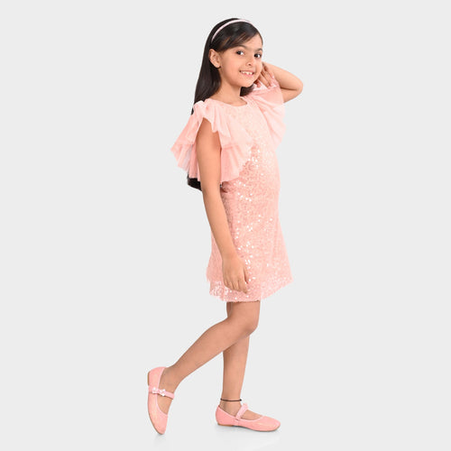 Girls Sequence Partywear Dress