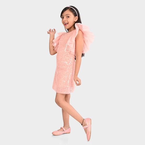 Girls Sequence Partywear Dress