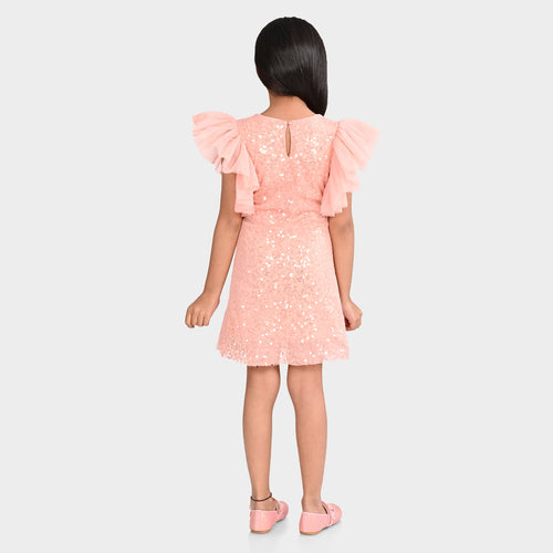 Girls Sequence Partywear Dress