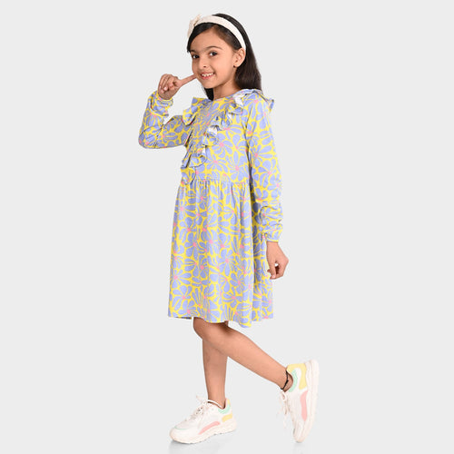 Girls Cotton Ruffel Style Dress