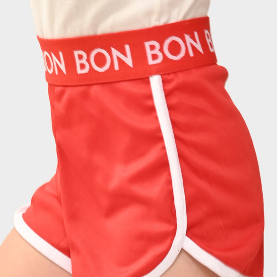 Girl Dolphine Red Regular Shorts