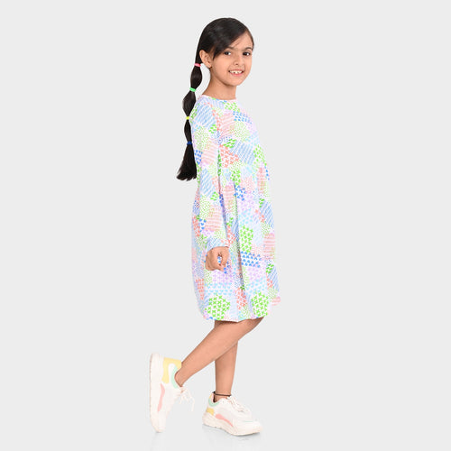 Girls Full sleeves Cotton Dress