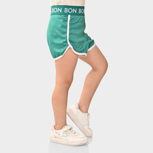Girl Dolphine Green Regular Shorts
