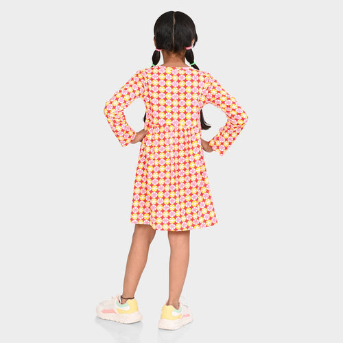 Girls Cotton Full Sleeves Dress