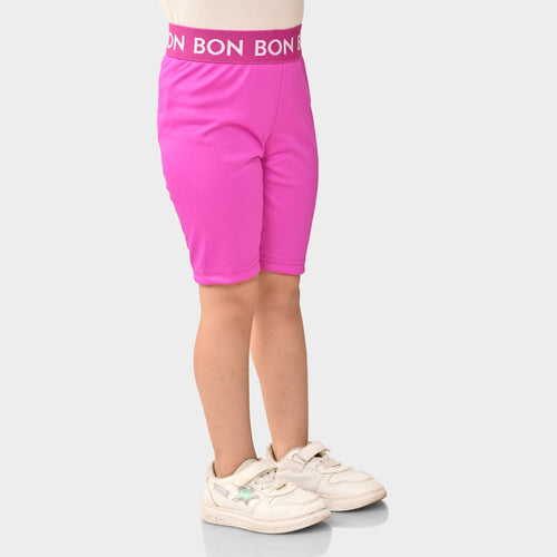 Girl Biker Pink Regular Long Shorts