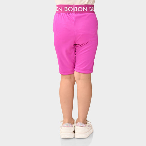 Girl Biker Pink Regular Long Shorts