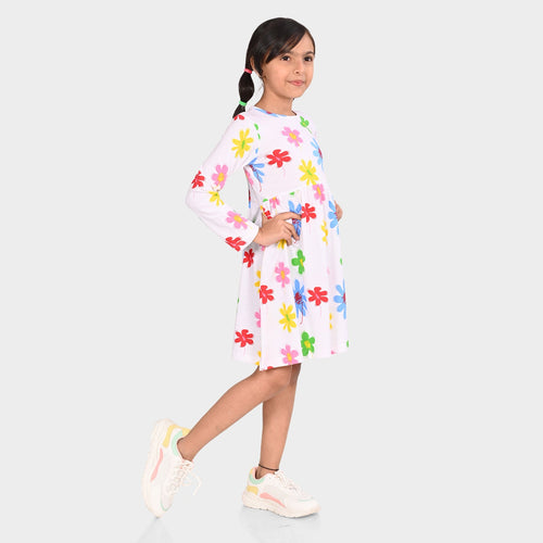 Girls Printed Cotton Dress