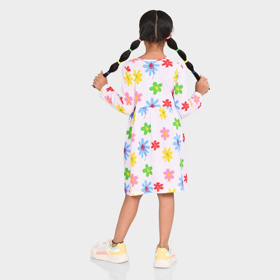 Girls Printed Cotton Dress