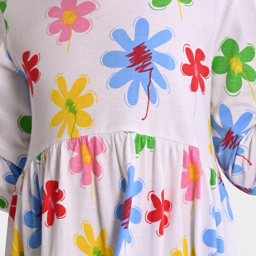 Girls Printed Cotton Dress
