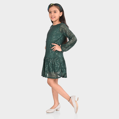 Girls Sequence Part Wear Dress