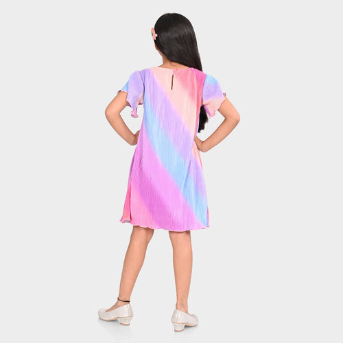 Girls Pleated Polyester Dress