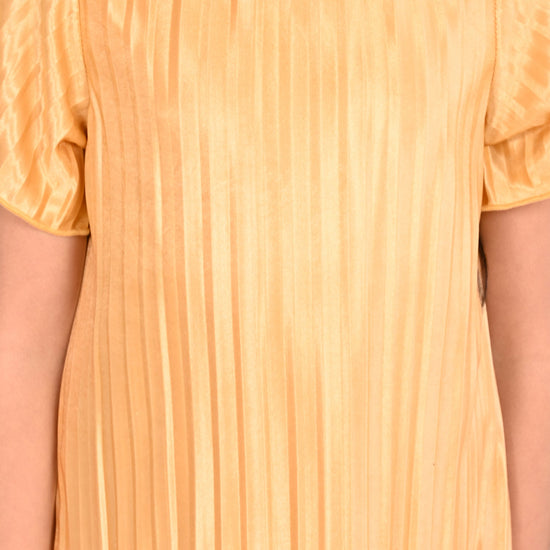 Girls Pleated Polyester Dress