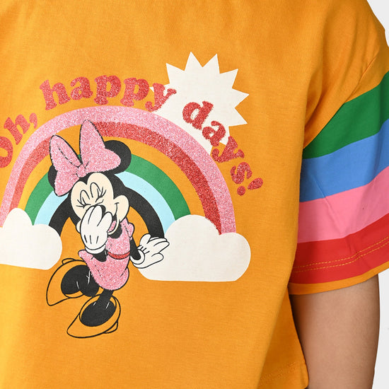 Girls Cotton Printed Crop Top