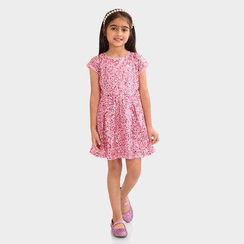 Girl Party Wear Pink Dress