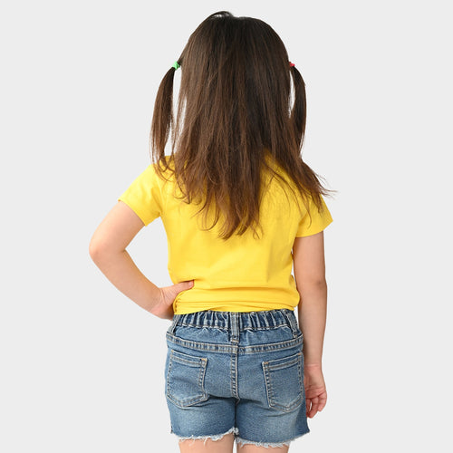Girls Mickey Printed Knotted Top