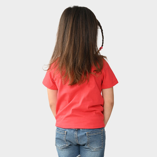 Girls Cotton Knotted Pink Top