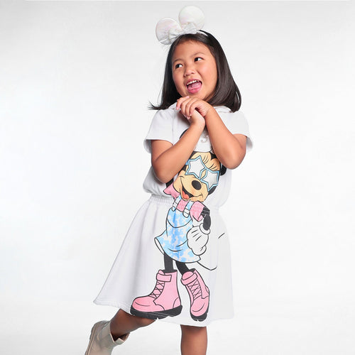 Mini Mouse Printed Hooded Girls Dress