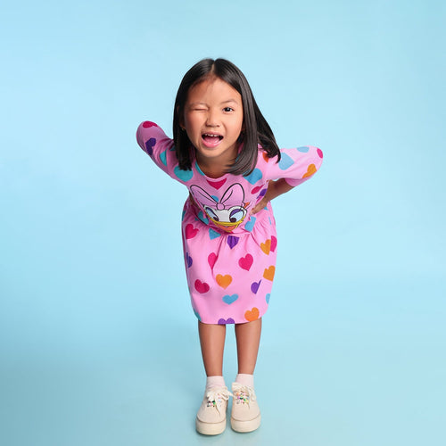 Daisy Duck Printed Girls Dress