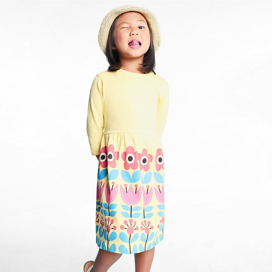 Bloom Yellow Girls Dress
