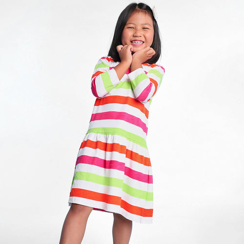 Colourful Striped Girls Dress