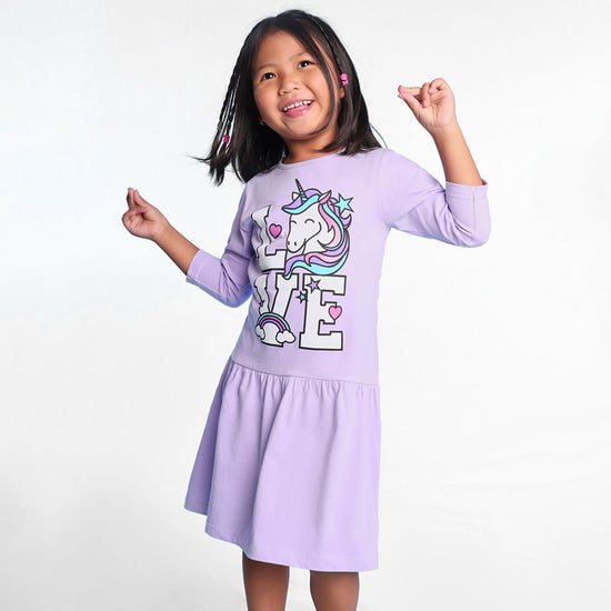 Love Printed Girls Dress