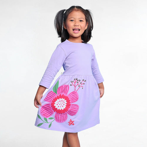 Lavender Flower Girls Dress