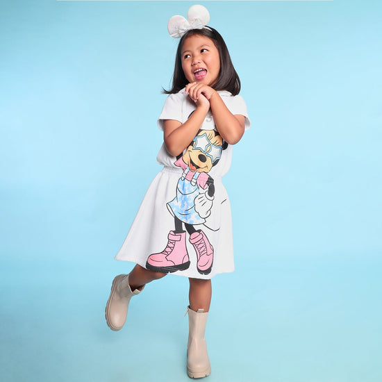 Mini Mouse Printed Hooded Girls Dress
