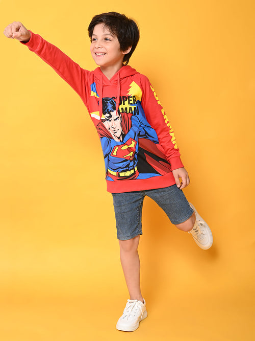 Superman Red Boys Hoodie