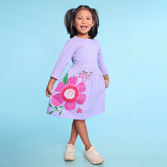 Lavender Flower Girls Dress