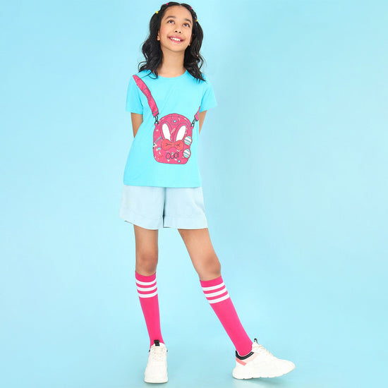Stylish Blue Girls Tshirt