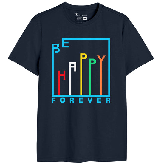 Be Happy Graphic Printed Men Tshirt