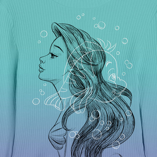 Girls Printed Rib Tshirt
