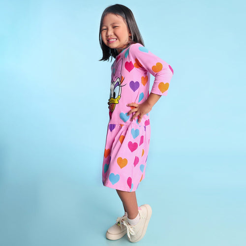Daisy Duck Printed Girls Dress