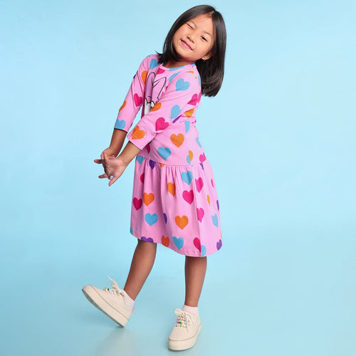 Daisy Duck Printed Girls Dress