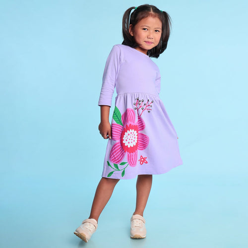 Lavender Flower Girls Dress