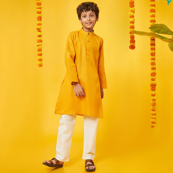 Mustrad Kurta With Pajama Set For Son