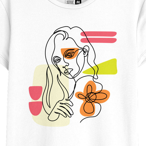 White Women Graphic Printed Tees