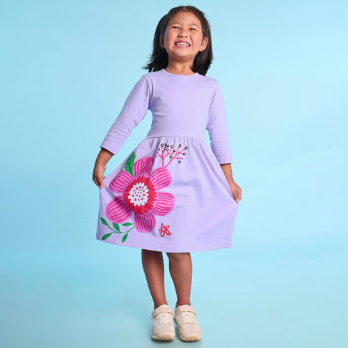 Lavender Flower Girls Dress