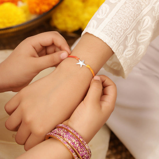 925 Silver-star Rakhi for Kids