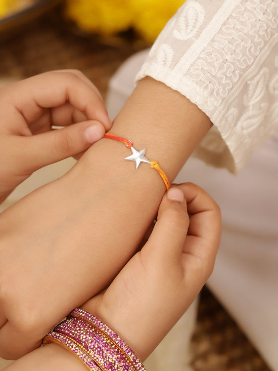 925 Silver-star Rakhi for Kids