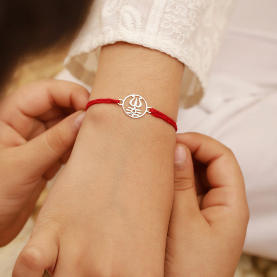 925 Silver-Trishul Rakhi for Kids