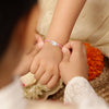 925 Silver-elephant Rakhi  for Kids with cubic zirconia