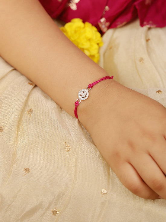 925 Silver-Smiley Rakhi for Kids