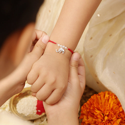 925 Silver-Elephant Rakhi for Kids