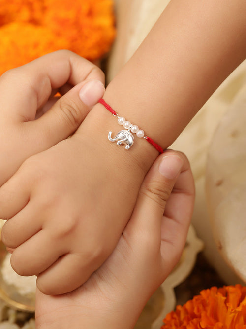 925 Silver-Elephant Rakhi for Kids