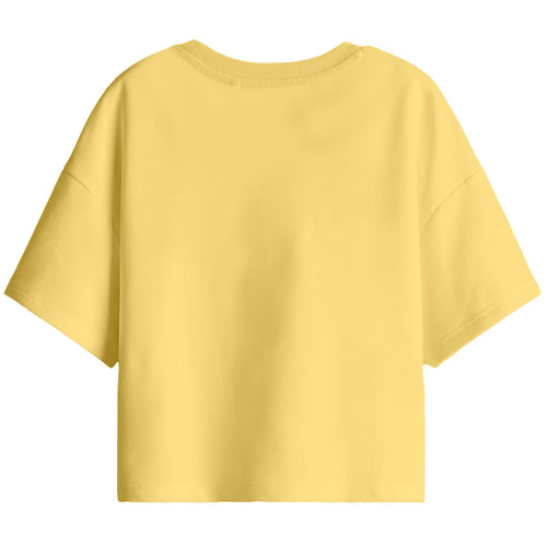 Girl Oversize Stitch Beach Mode Printed T-Shirt