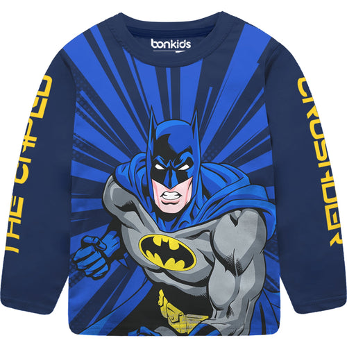Batman Navy Full Sleeve Boys T-SHIRT
