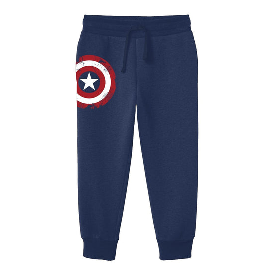 Captain America Sheild Navy Blue Boys Joggers
