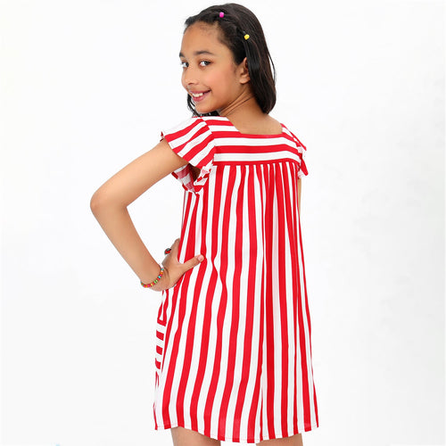 Spripes with Pocket Girls Dress